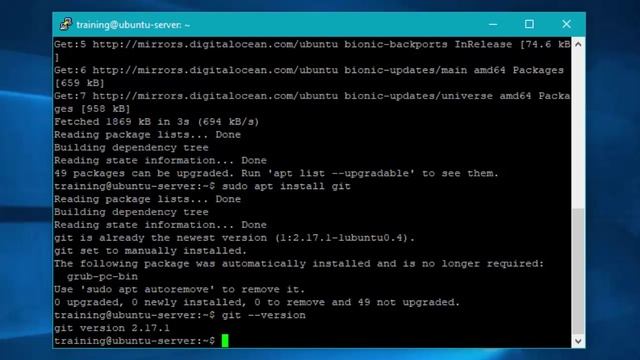 Turorial instalasi git pada Ubuntu Server 18.04 смотреть онлайн