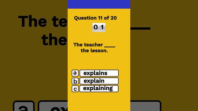 Present Simple (#10~12) | English Grammar Quiz смотреть онлайн