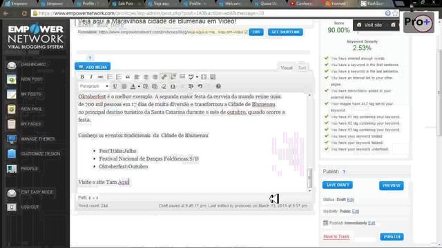 3).PROLições -Como adicionarr link num Texto em seu blog (Empower Network Brasil e Portugal) смотреть онлайн