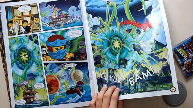 Обзор журнала Лего Ниндзяго/Lego Ninjago №2 2016 + фигурка Клаус смотреть онлайн