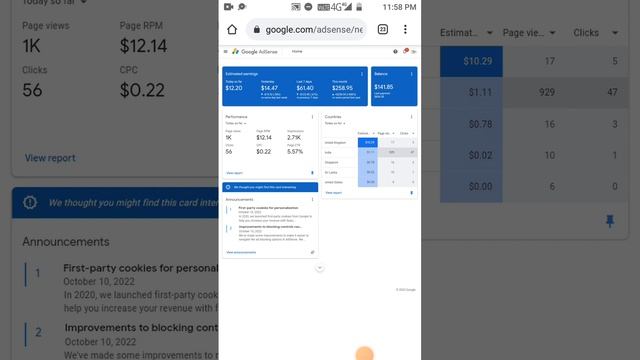 AdSense Loading Live Earning $100 for day Proof? High CPC $10 & High RPM $27000 Tamil 2022 смотреть онлайн