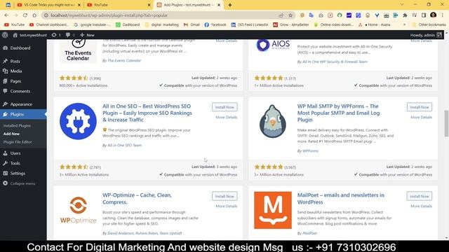 How to install WordPress Plugin On localhost || Installing a Plugin on local WordPress site ?? смотреть онлайн