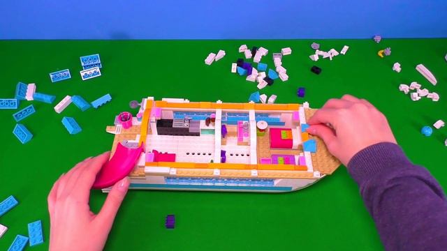 Lego Friends Dolphin Cruiser - Parody Lego Toys Eggs Surprise 🐬 ⛵ 🏝️