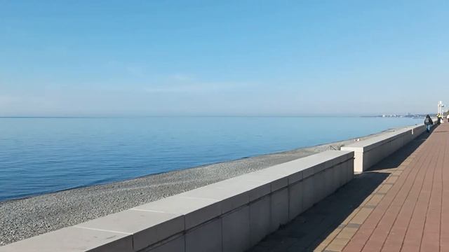 Набережная Кобулети. Аджария. Грузия. 17.01.2023 Kobuleti. Adjara. Georgia. смотреть онлайн