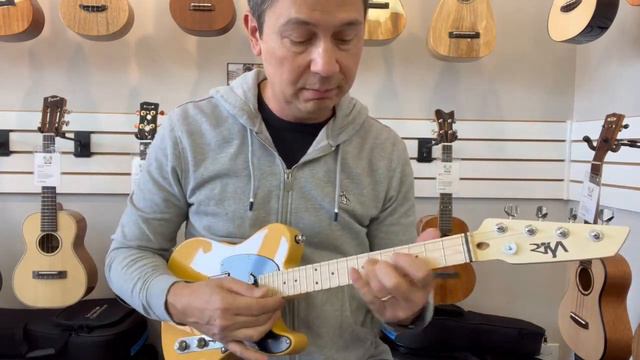 Risa TE432-BB Butterscotch Blonde Telecaster Solid Body Ukulele Demo/Review at Aloha City Ukes смотреть онлайн