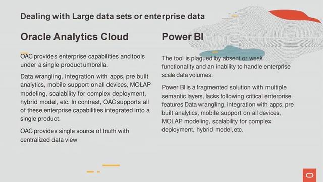 ORACLE PRESENTATION - Oracle Analytics Cloud Vs Power BI смотреть онлайн
