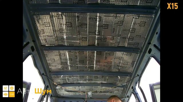 Шумоизоляция крыши УАЗ Патриот в уровне Премиум. АвтоШум. смотреть онлайн