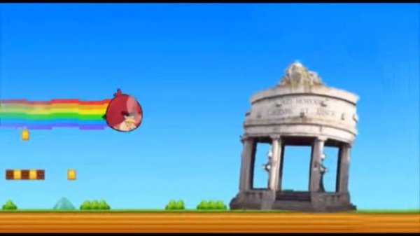 NYAN CAT VS ANGRY BIRDS VS SUPERMARIO