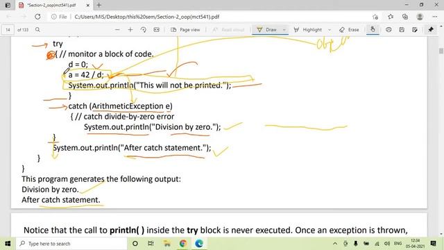 Lecture - 17 Exception handling смотреть онлайн