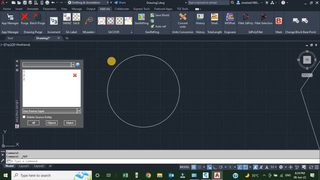 AutoCAD Add Ins- Units conversion, Total length And multiple offset смотреть онлайн