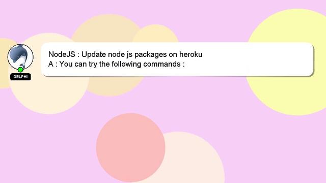 NodeJS : Update node js packages on heroku смотреть онлайн