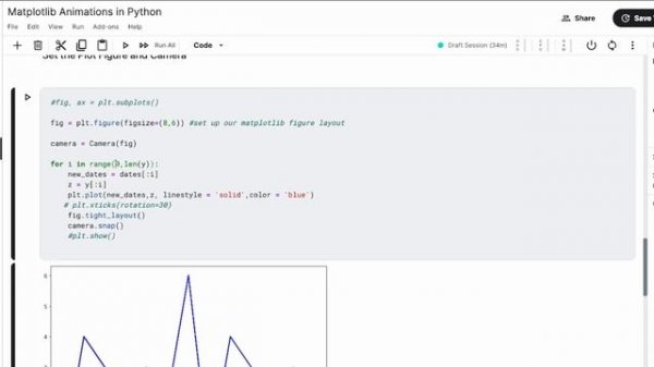 Python Animation with Matplotlib Chart Tutorial | Line Chart Race Animation Python Code