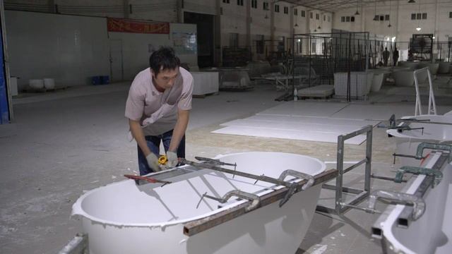 Bellissimo Solid Surface & Resin Stone Bathroom Tub Measuring Products in Mould смотреть онлайн