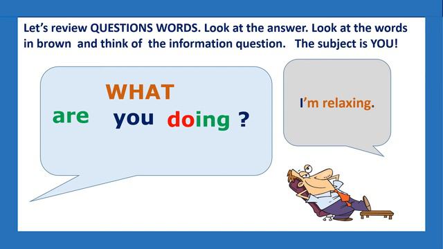 Let's learn! Present Continuous: Information Questions смотреть онлайн