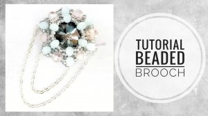#МК - Брошь из риволи, бисера и бусин | #Tutorial - Rivoli and beads brooch