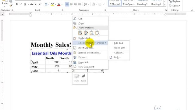 Word 2016: Insert And Link Excel Into Word смотреть онлайн