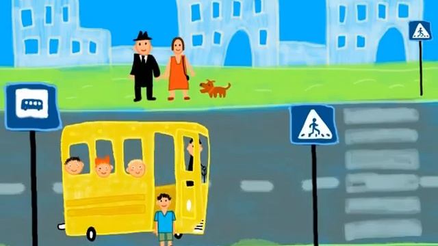 Автобусная остановка.ПДД.Правила Для Детей смотреть онлайн
