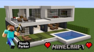 Майнкрафт - как построить большой современный особняк, minecraft.