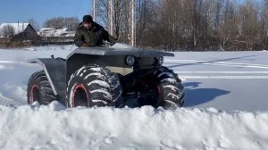Снегоболотоход квадроцикл T-REX. Доработка и обкатка.