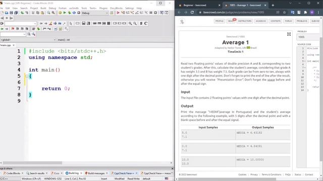 beecrowd 1005 Average 1 solution | beecrowd online judge beginner solution in Bangla смотреть онлайн