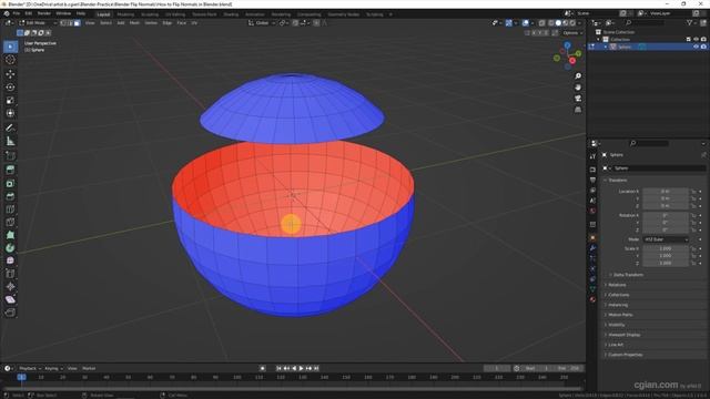 How to flip normals in Blender with shortcut смотреть онлайн