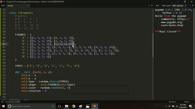 Create Tetris Shapes | Tetris PART 2 | python and pygame game development | #pyguru смотреть онлайн