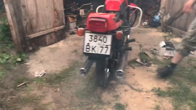 Ява 638 первый запуск после кап ремонта мотора ! смотреть онлайн