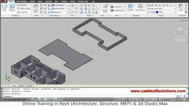 AutoCAD 3D House Modeling Tutorial - 5 | 3D Home | 3D Building | 3D Floor Plan | 3D Room смотреть онлайн