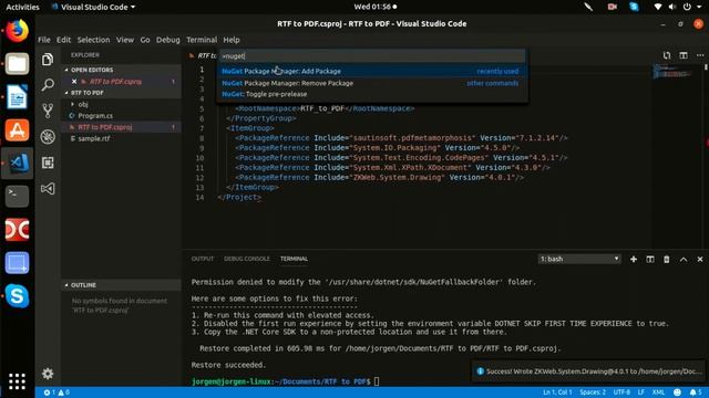 PDF Metamorphosis.Net - how to launch using Linux. RTF to PDF смотреть онлайн