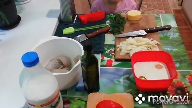 Минтай в духовке с овощами