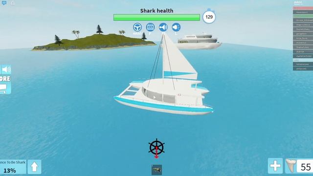 МЕГАЛОДОН СУЩЕСТВУЕТ ? на этом острове в океане я увидел большую акулу! Roblox SharkBite смотреть онлайн