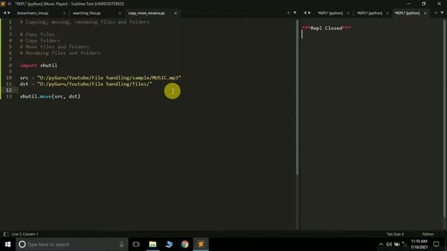 Copy, Move & Rename files & folders using python | #pyguru смотреть онлайн