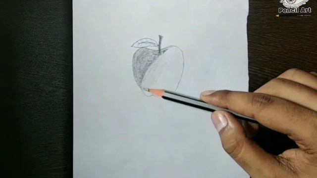 How To Draw An Apple | Simple & Easy | Drawing For Kids | Apple Drawing Sketch | सेव बनाना सीखें смотреть онлайн
