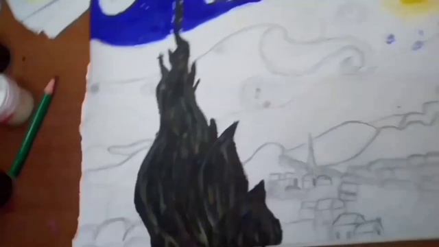 Рисую "Звёздная ночь" Винсента ван Гога /Daria omg смотреть онлайн