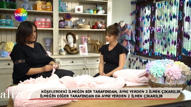 Alize Puffy Ile Battaniye Ve Çanta Yapımı - Making Blanket And Bag With Alize Puffy