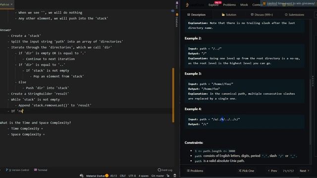Simplify Path - Leetcode 71 - Java смотреть онлайн