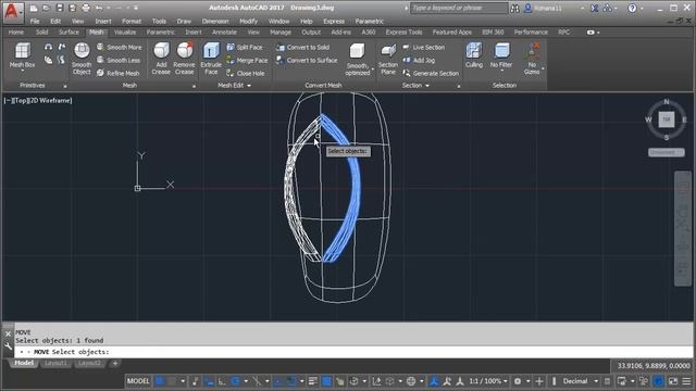 AutoCAD 3D Slipper Tutorial | Mesh Modeling смотреть онлайн