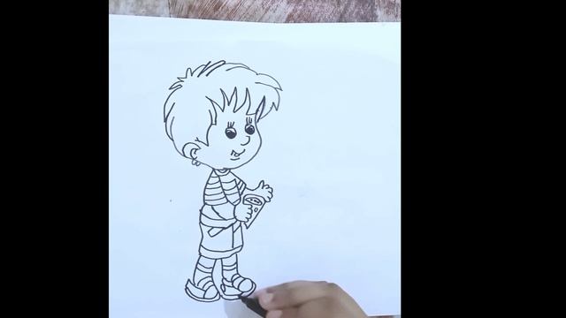 How to draw kids bird feeding .kids give food birds drawing.kids and birds drawing смотреть онлайн