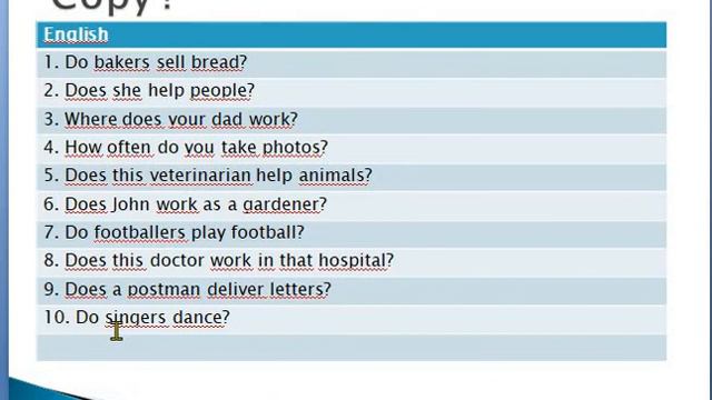 KIDS III lesson 3 Questions in Present Simple смотреть онлайн
