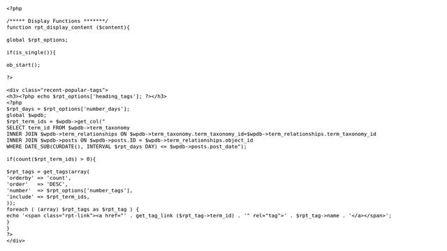 Wordpress: How to add chunk of php, html, and sql code to variable an append to $content? смотреть онлайн