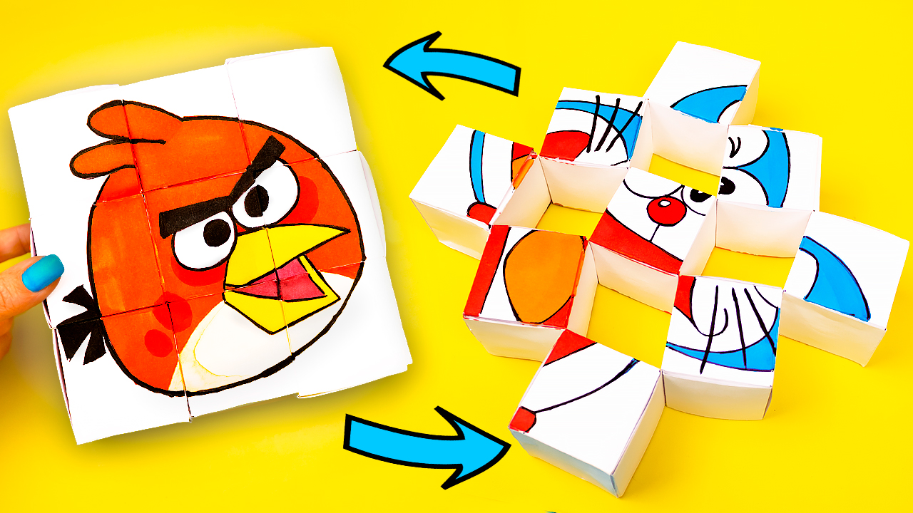 Забавный Антистресс из бумаги без клея