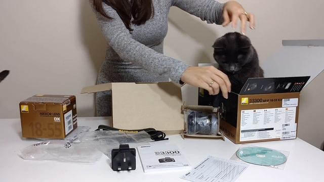 Unboxing new camera Nikon D3300 SLR by funny cats смотреть онлайн