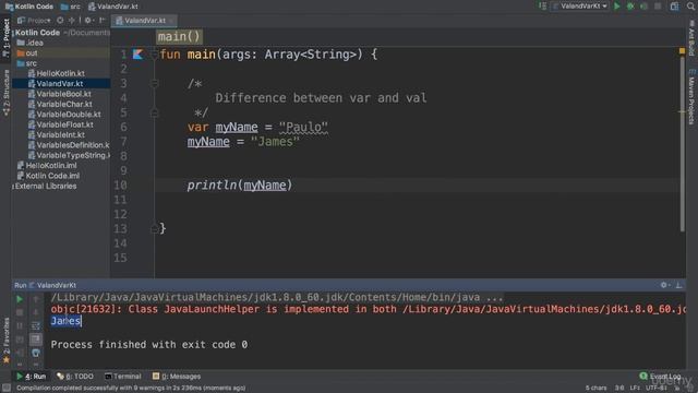 18 - Difference between Var and Val Keywords - Build Android Apps in Kotlin смотреть онлайн