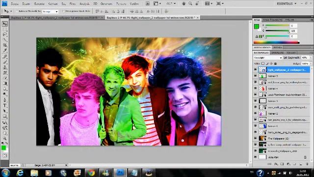 Photoshop CS4 One Direction Speed Art смотреть онлайн