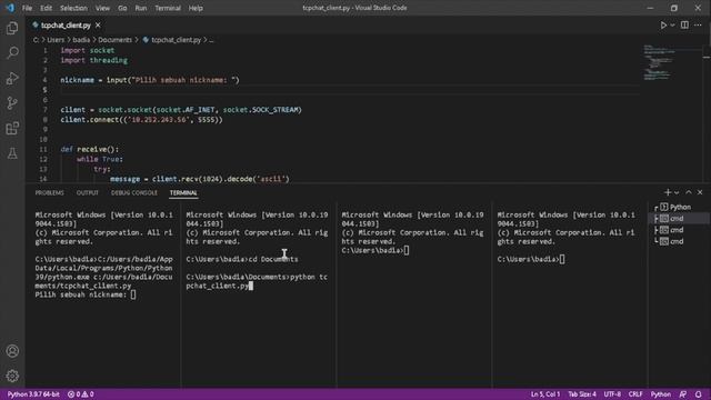 TCP Chat Room dan Peer-to-Peer dengan Multi-threading Socket Programming смотреть онлайн