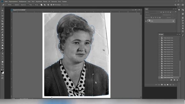 Как выделить объект, как убрать царапины для ретуши на памятник. смотреть онлайн