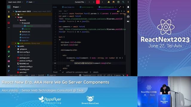 Alon Valadji @ ReactNext '23 | React new Era, AKA Here we go Server Components смотреть онлайн