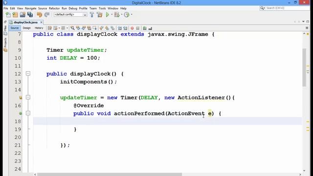 Digital Clock In Java NetBeans смотреть онлайн