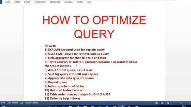 How can optimize query Key in mysql смотреть онлайн