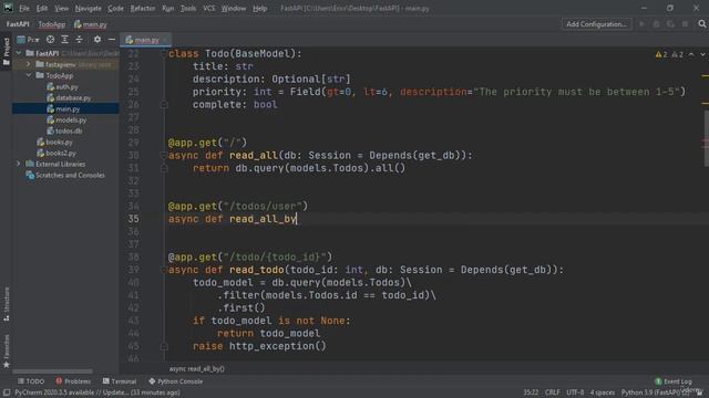 006 FastAPI Project Get Todo User ID смотреть онлайн